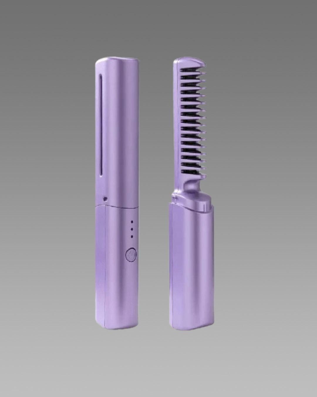 Meneflix Portable Mini Hair Straightener – Cordless Rechargeable Hot Comb (200°C)