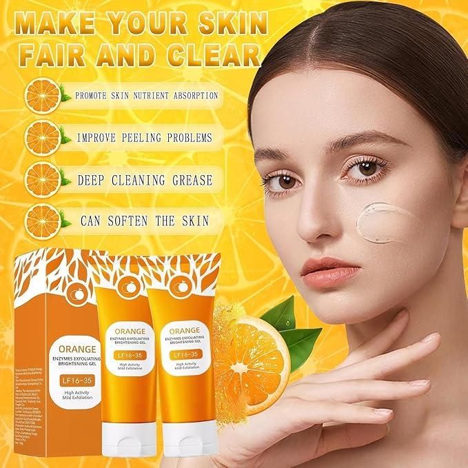 Orange Enzymes Exfoliating Brightening Gel 100g – Deep Pore Cleansing & Glow Gel