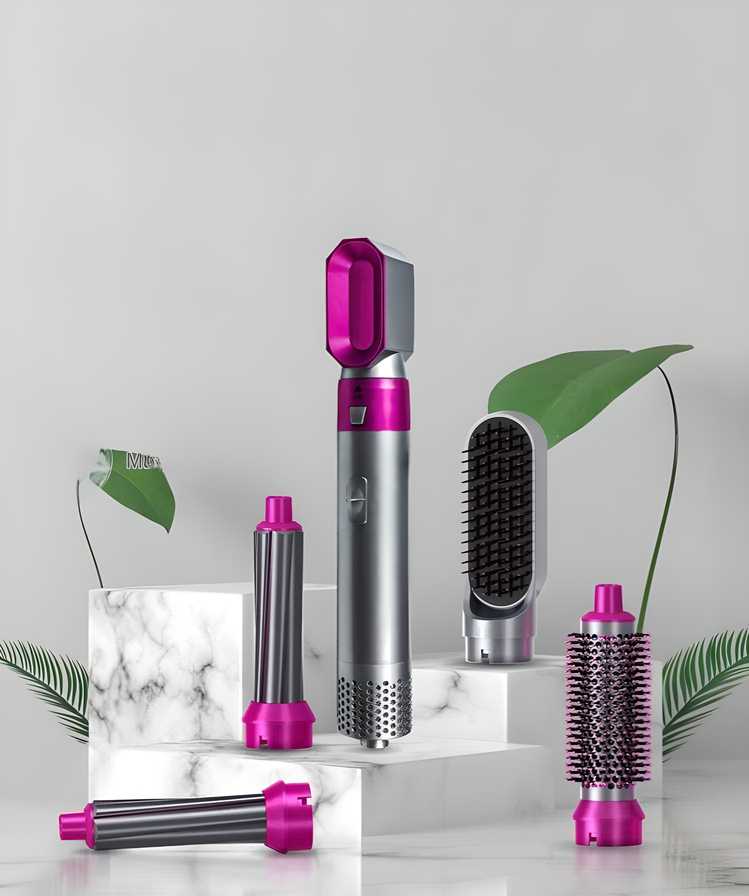 5-in-1 Multifunctional Hair Dryer & Styling Tool – Automatic Curler, Straightener & Volumizer