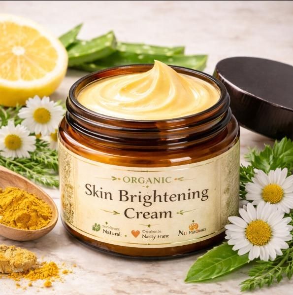 Organic Skin Brightening Cream (Pack of 2) – Hydrating & Glow Boosting Face Cream