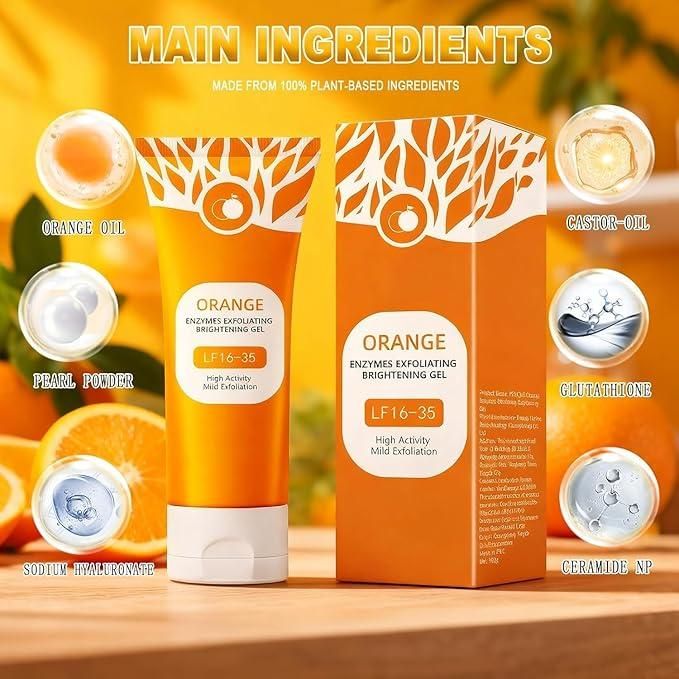 Orange Enzymes Exfoliating Brightening Gel 100g – Deep Pore Cleansing & Glow Gel