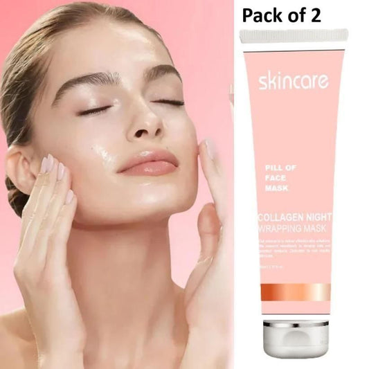 Collagen Night Wrapping Peel Off Mask (Pack of 2) – Hydrating & Skin Tightening Glow Mask