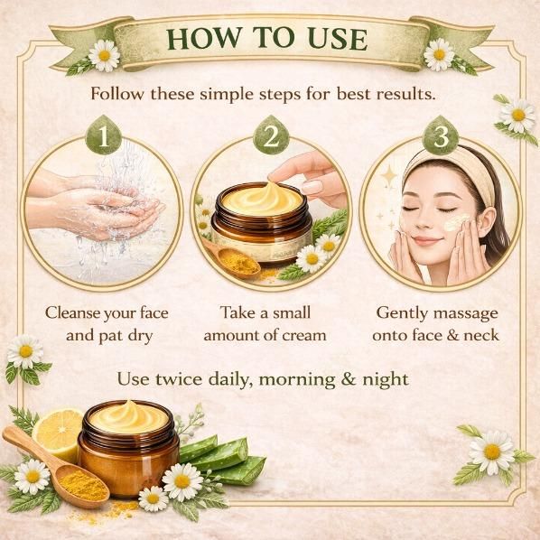 Organic Skin Brightening Cream (Pack of 2) – Hydrating & Glow Boosting Face Cream