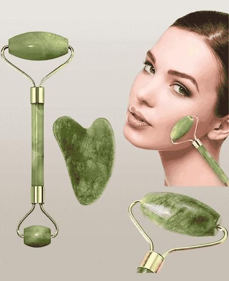 Jade Facial Roller & Massager – Skin Lifting & Glow Boost Face Roller