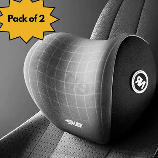 Car Neck Pillow for Neck Pain Relief (Pack of 2) – Memory Foam Headrest Cushion